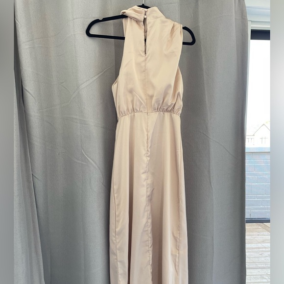 Cream Chiffon Dress - Picture 2 of 2